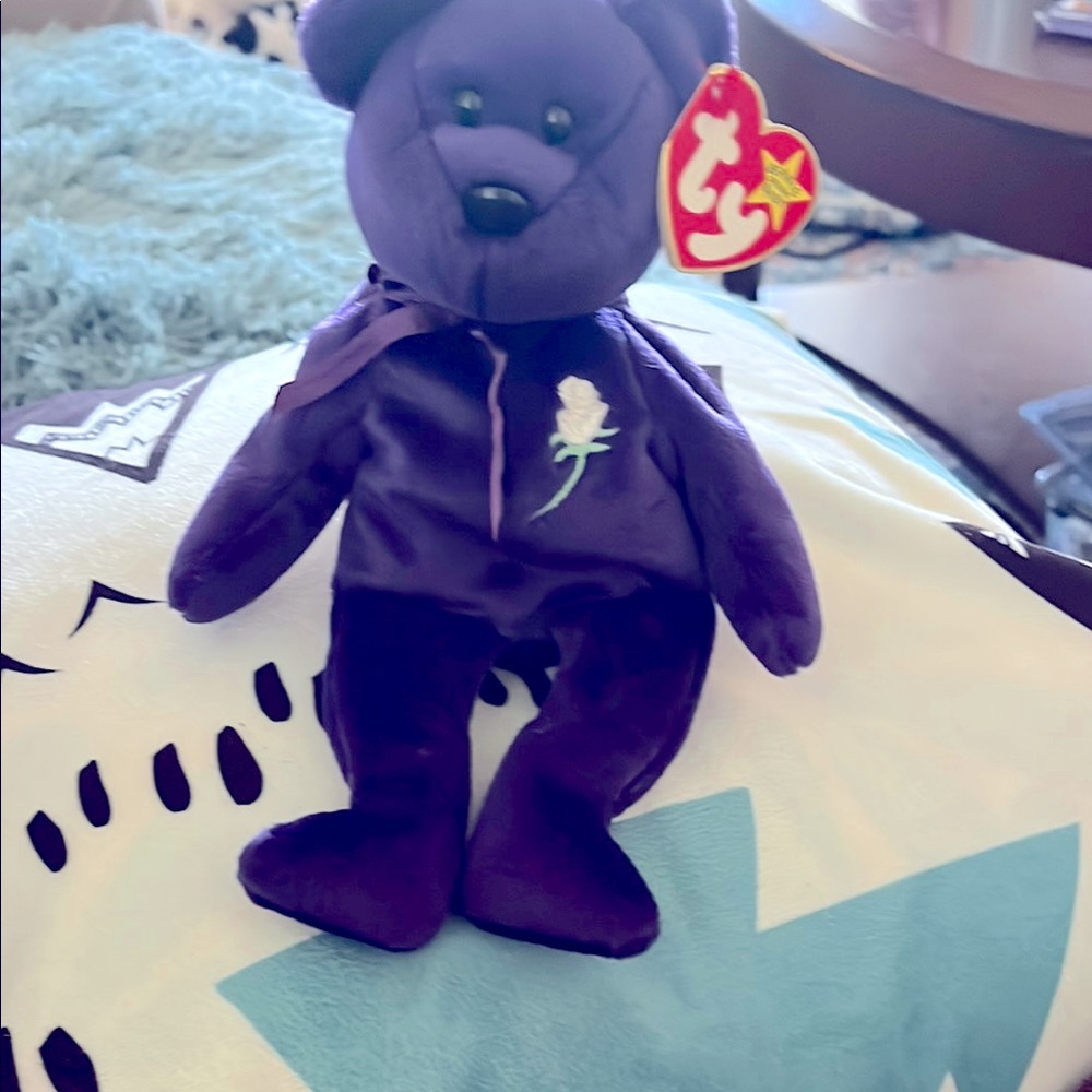 Ty Deep Purple Bear Plush Toy